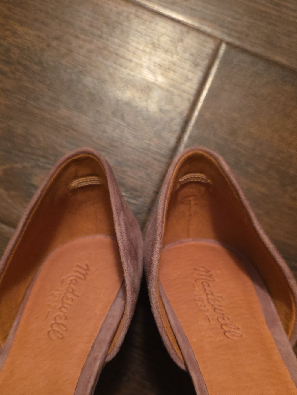 Madewell Suede Pointed D'Orsay Flats Size 9.5 - Picture 4 of 4